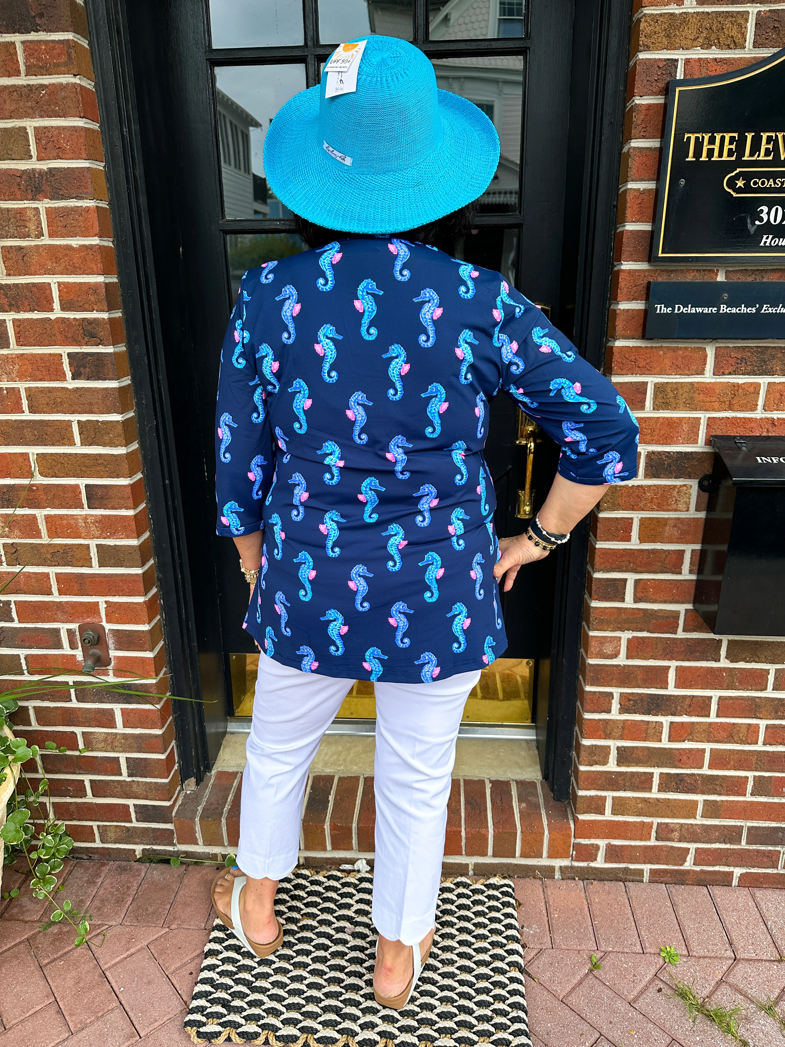 Lulu B Navy Seahorse Button Tunic - Image 6