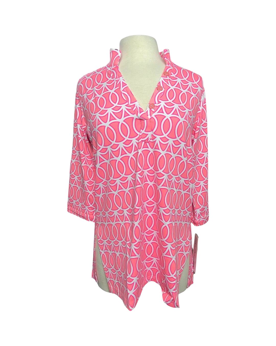 Lulu B Pink Circles Button Tunic - Image 3