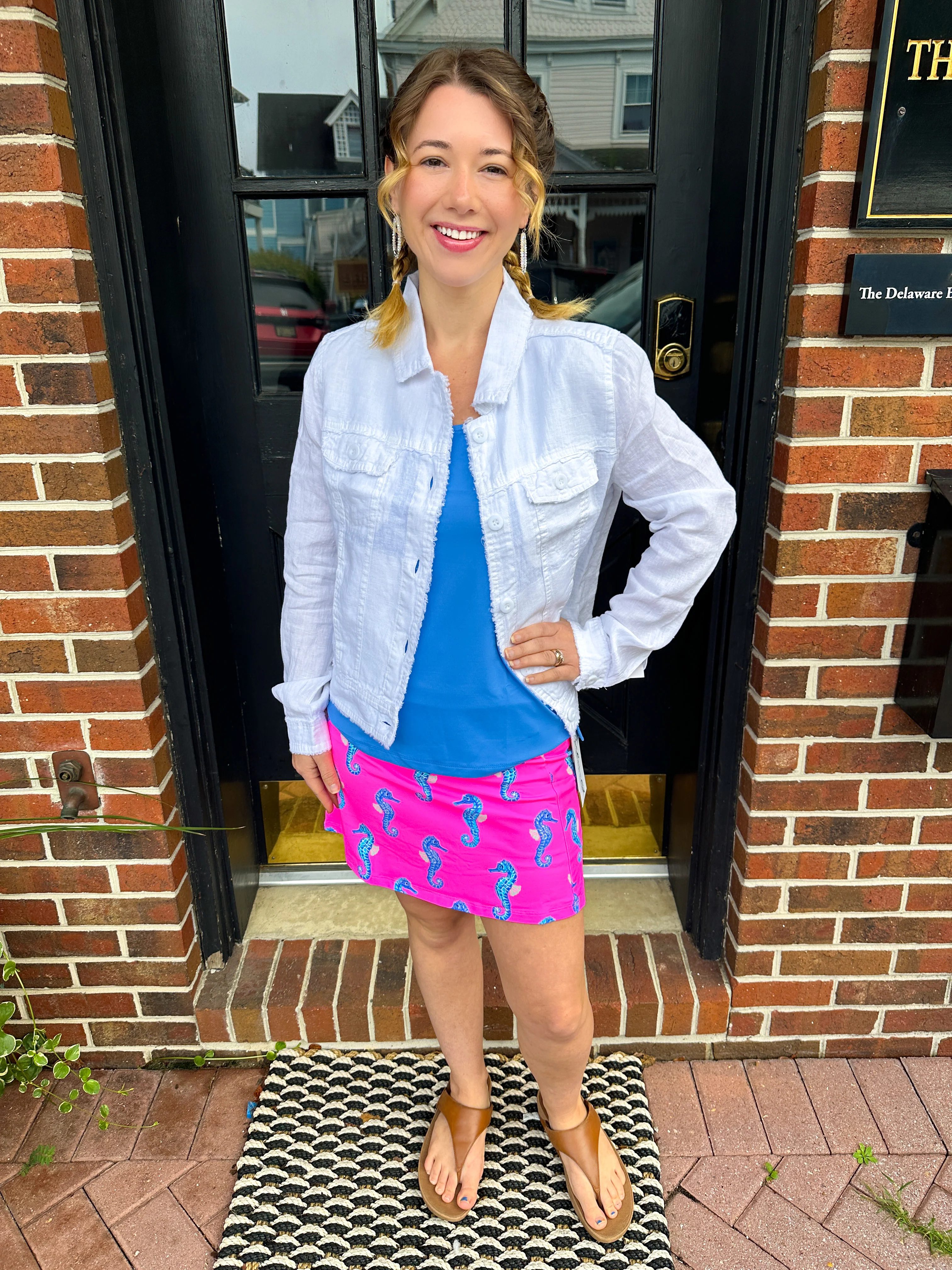 Lulu B Pink Seahorse Fun Skort - Image 2