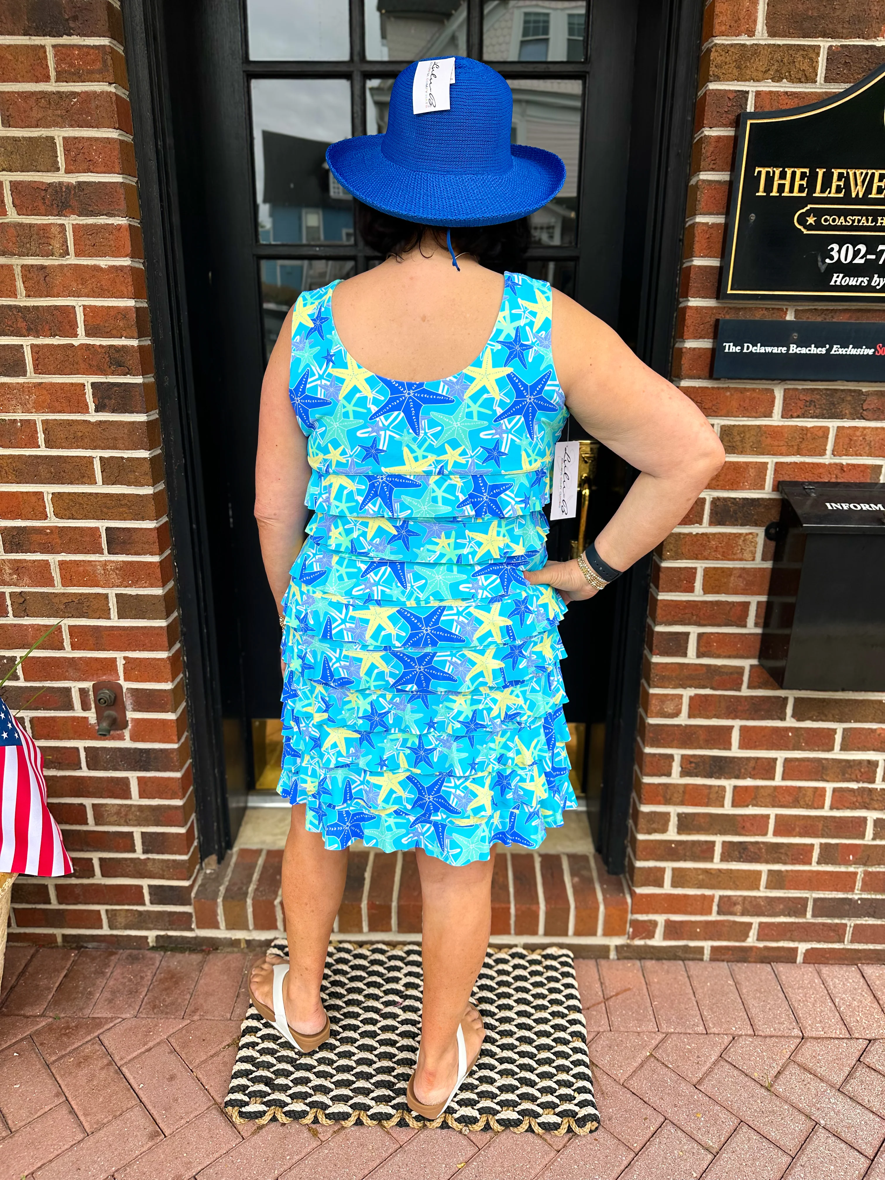Lulu B Sea Star Cha Cha UPF 50+ Ruffle Dress - Image 2
