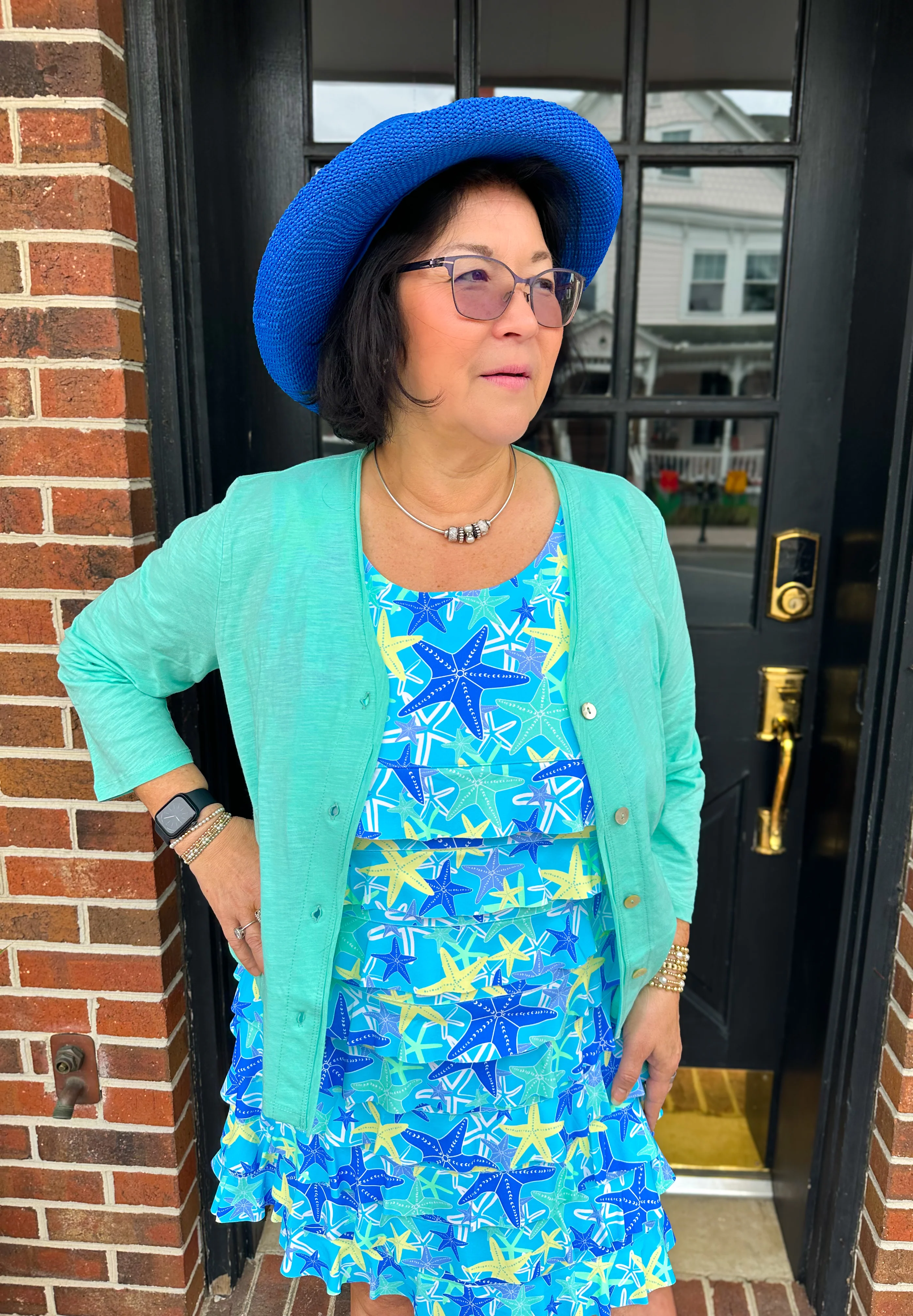 Lulu B Sea Star Cha Cha UPF 50+ Ruffle Dress - Image 3