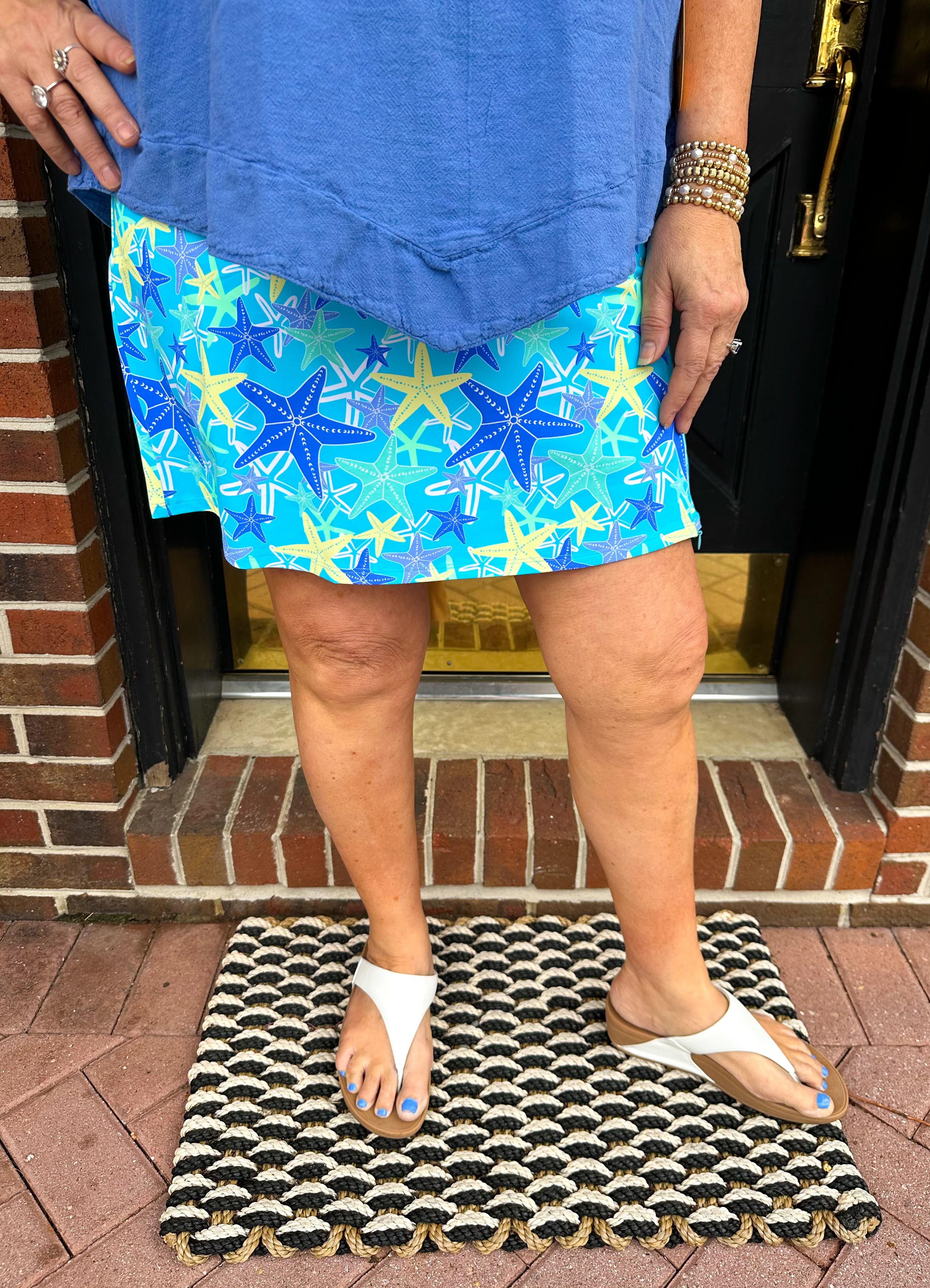 Lulu B Sea Star UPF 50+ Zip Skort
