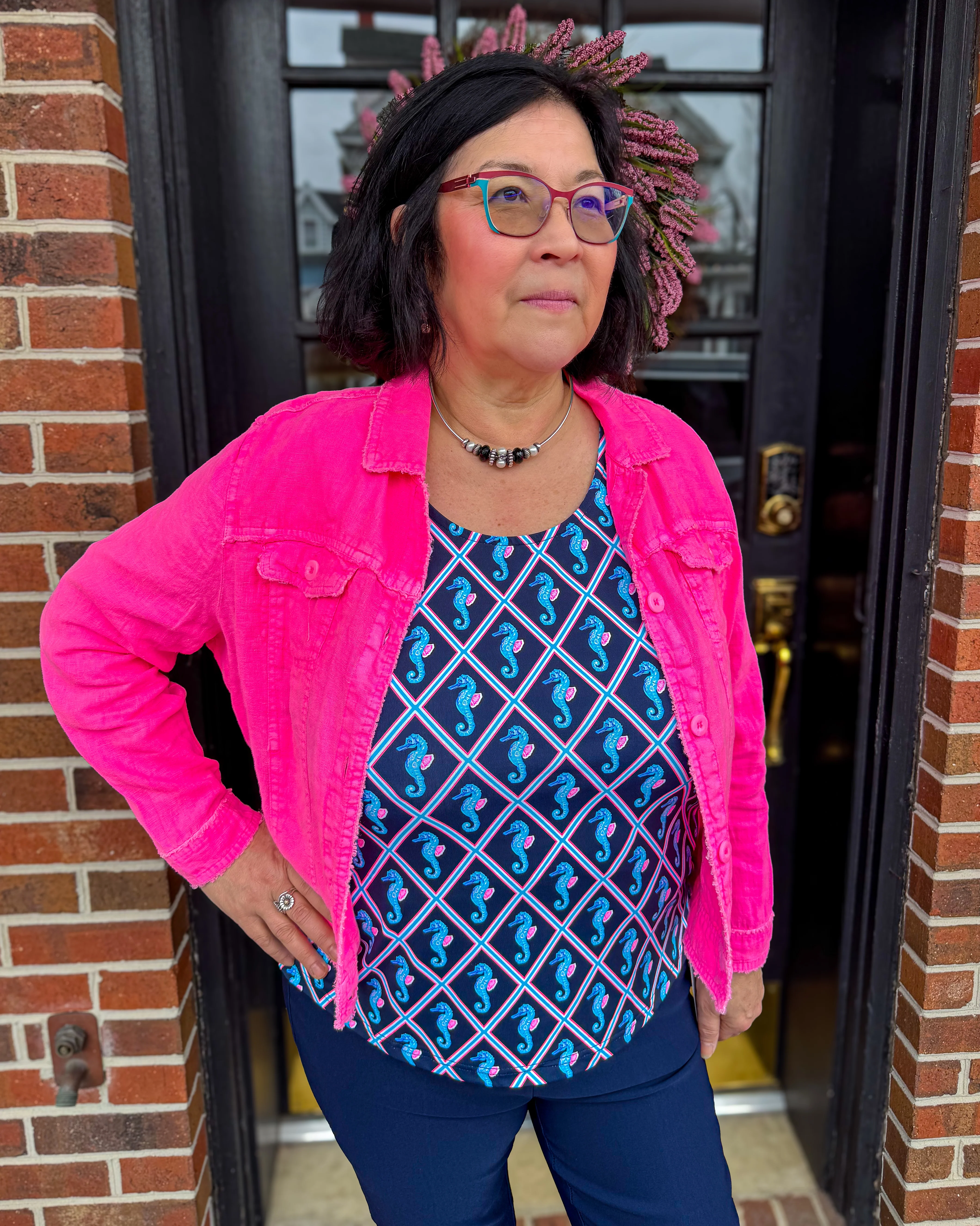 Lulu B Hot Pink Linen Jacket - Image 19