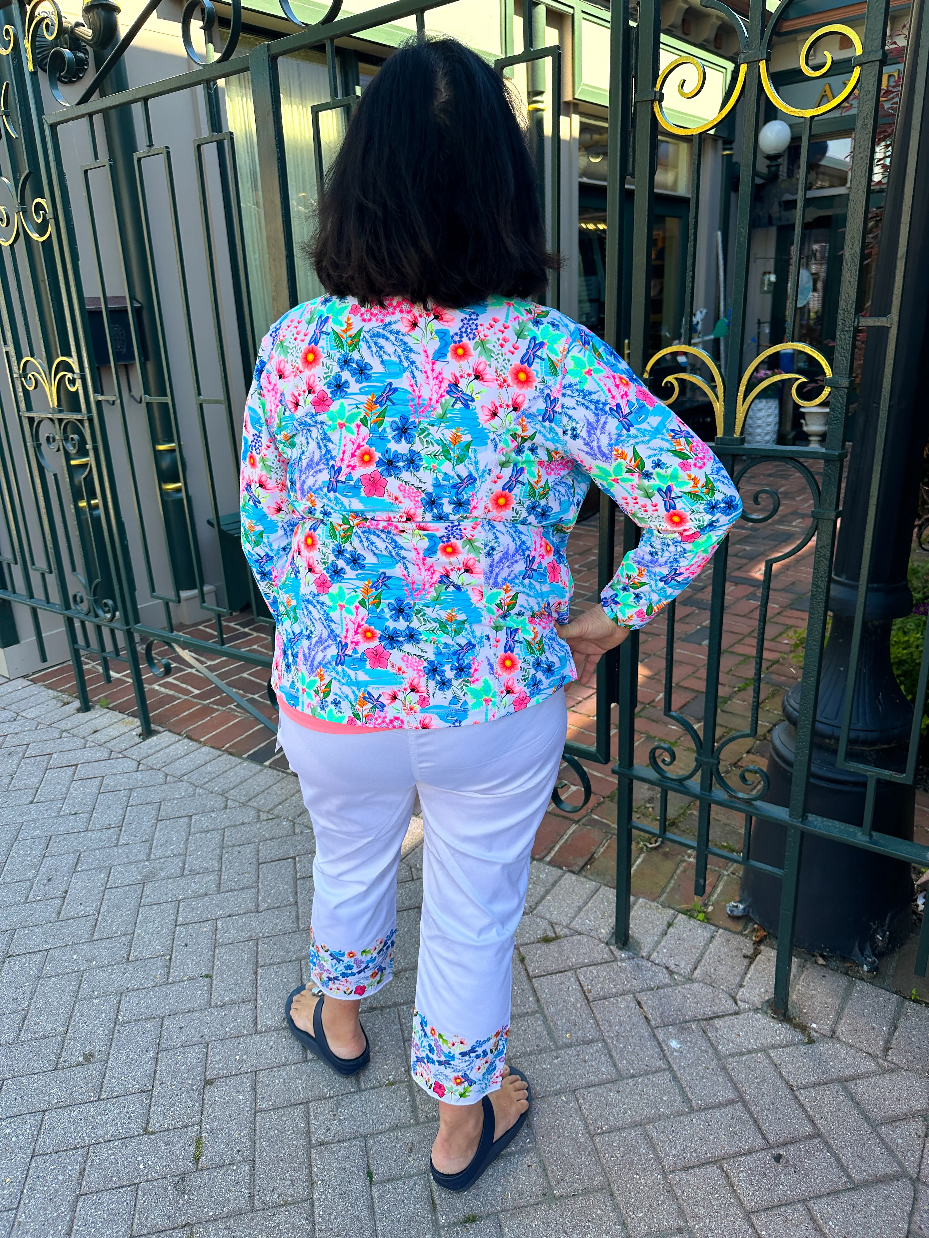 Lulu B Tropical Dragonfly Zip Jacket - Image 3
