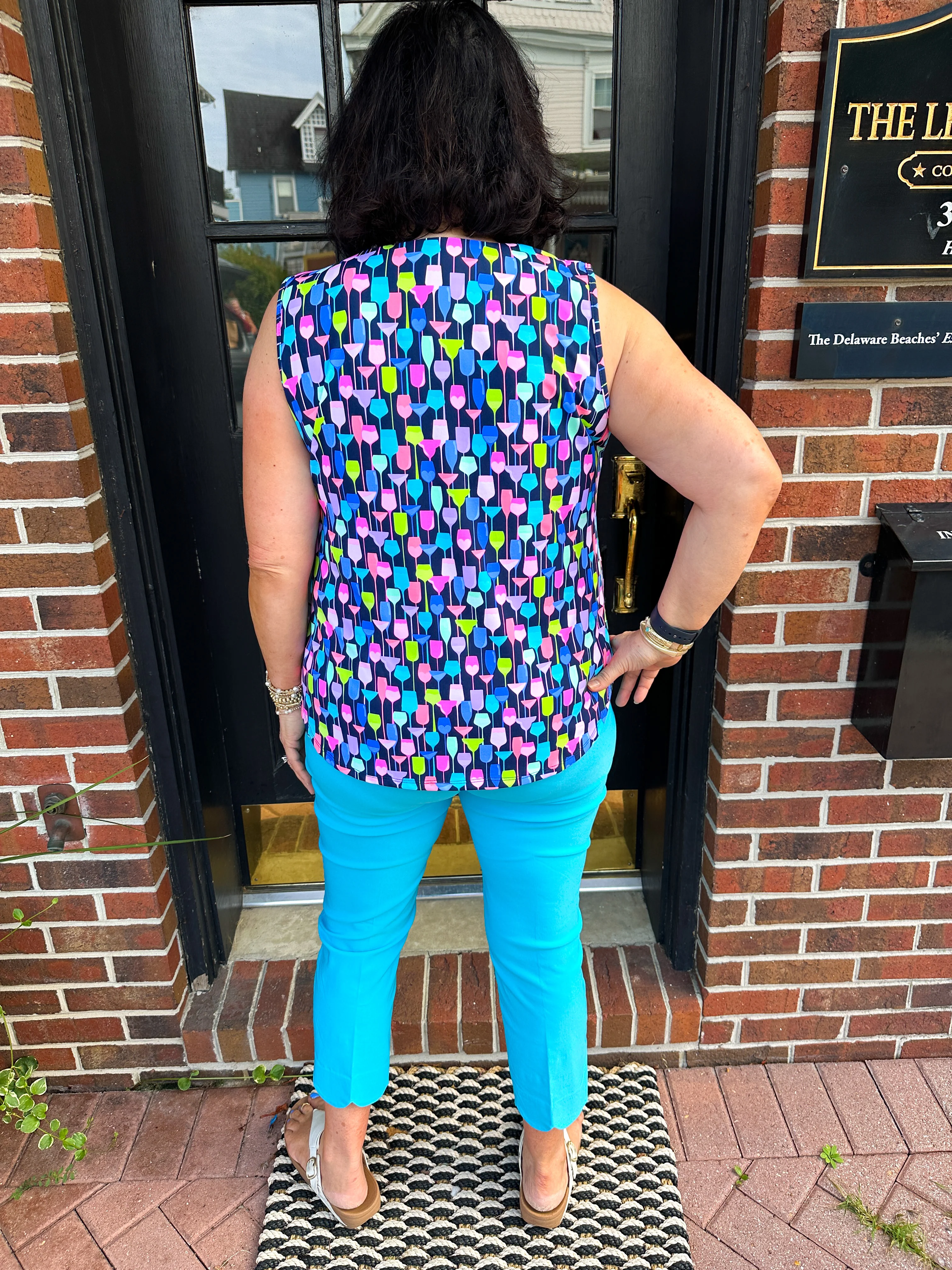 Lulu B Bangladine Clear Turquoise Scallop Capri - Image 31