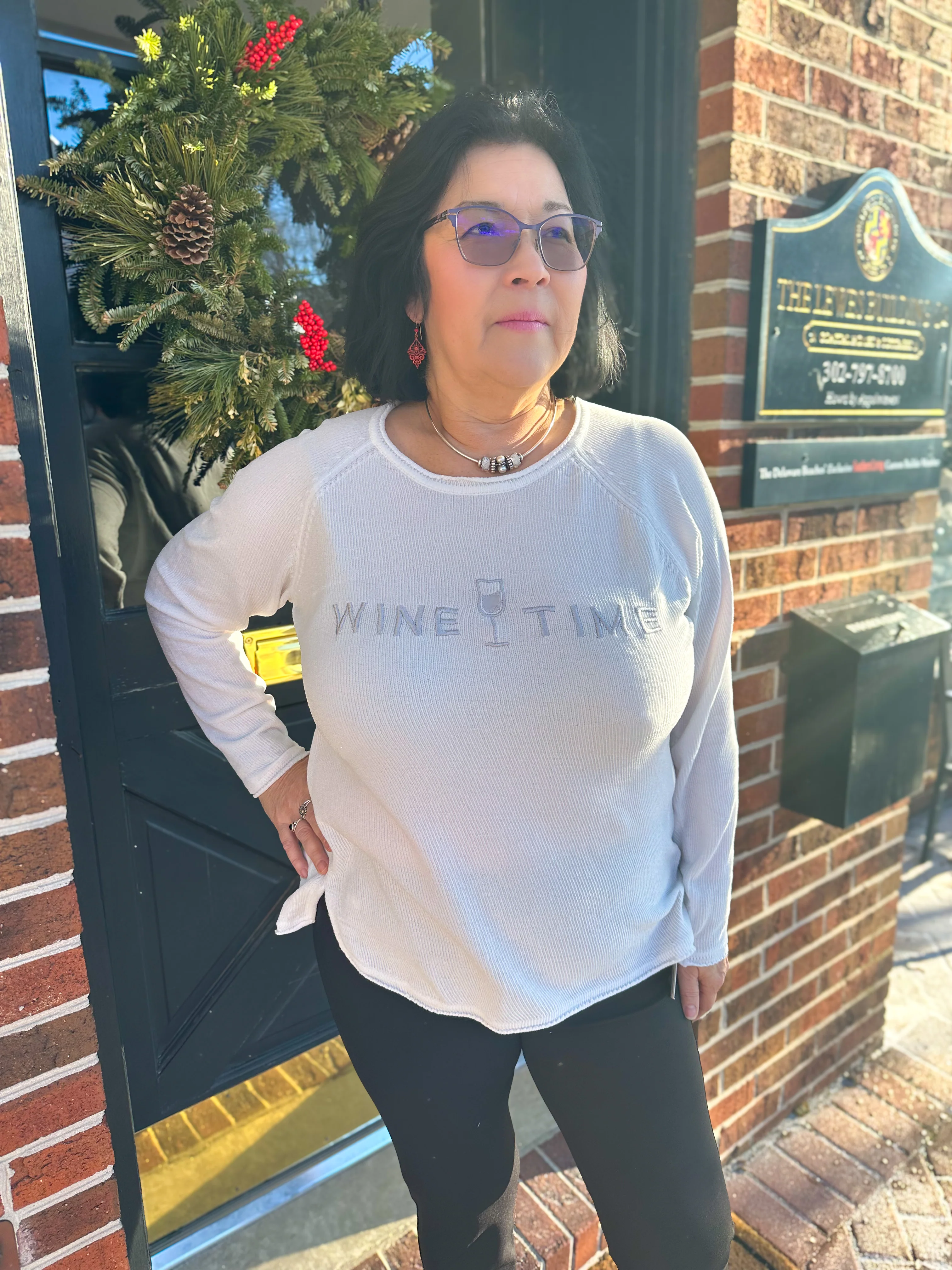 Lulu B Wine Time Chenille Sweater - Image 6