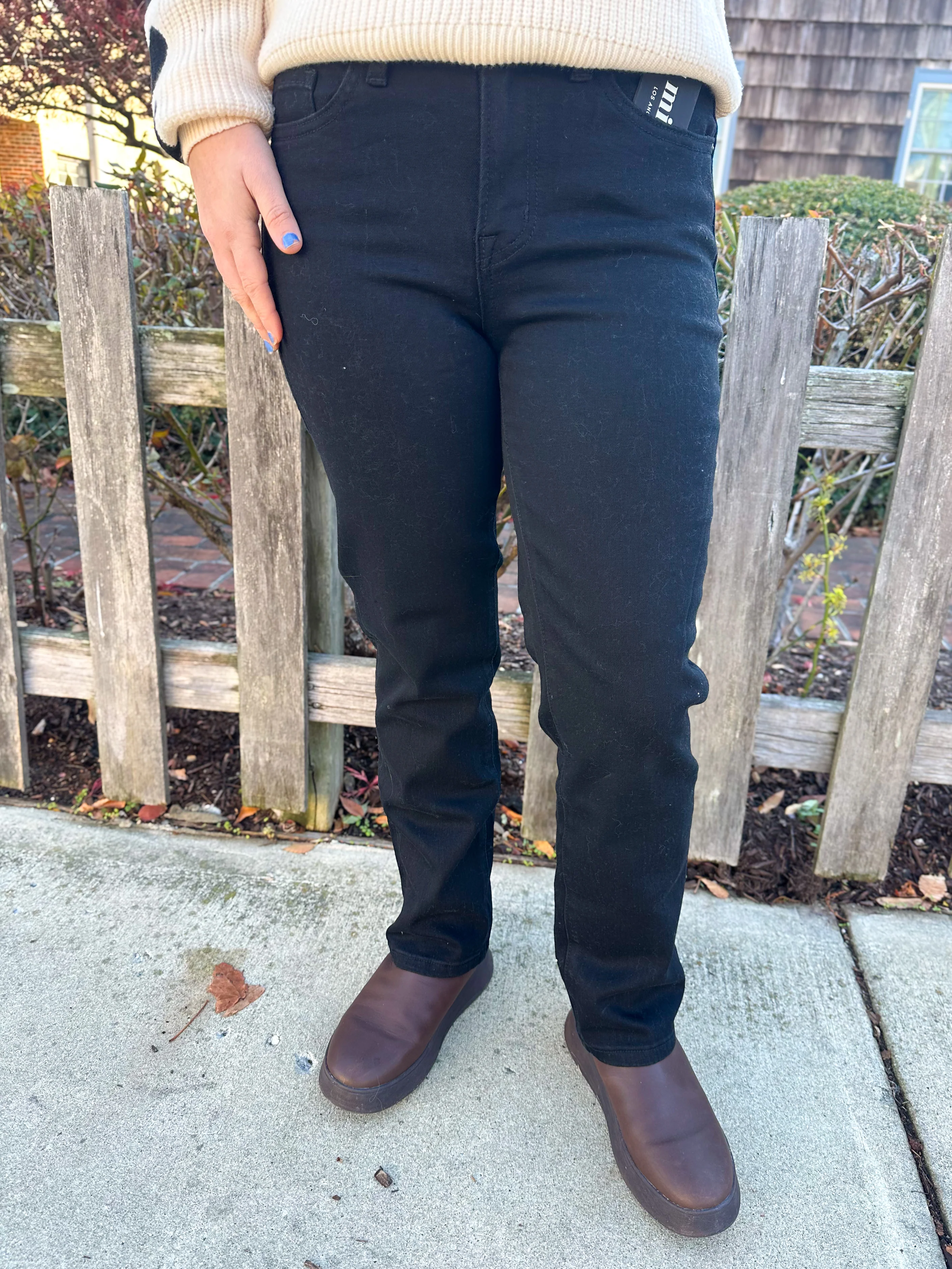 Mica Mid Rise Ankle Straight Black Jeans - Image 7
