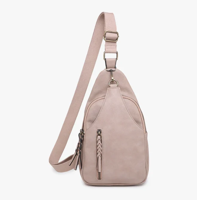 Nikki Dual Compartment Sling Bag - Sand