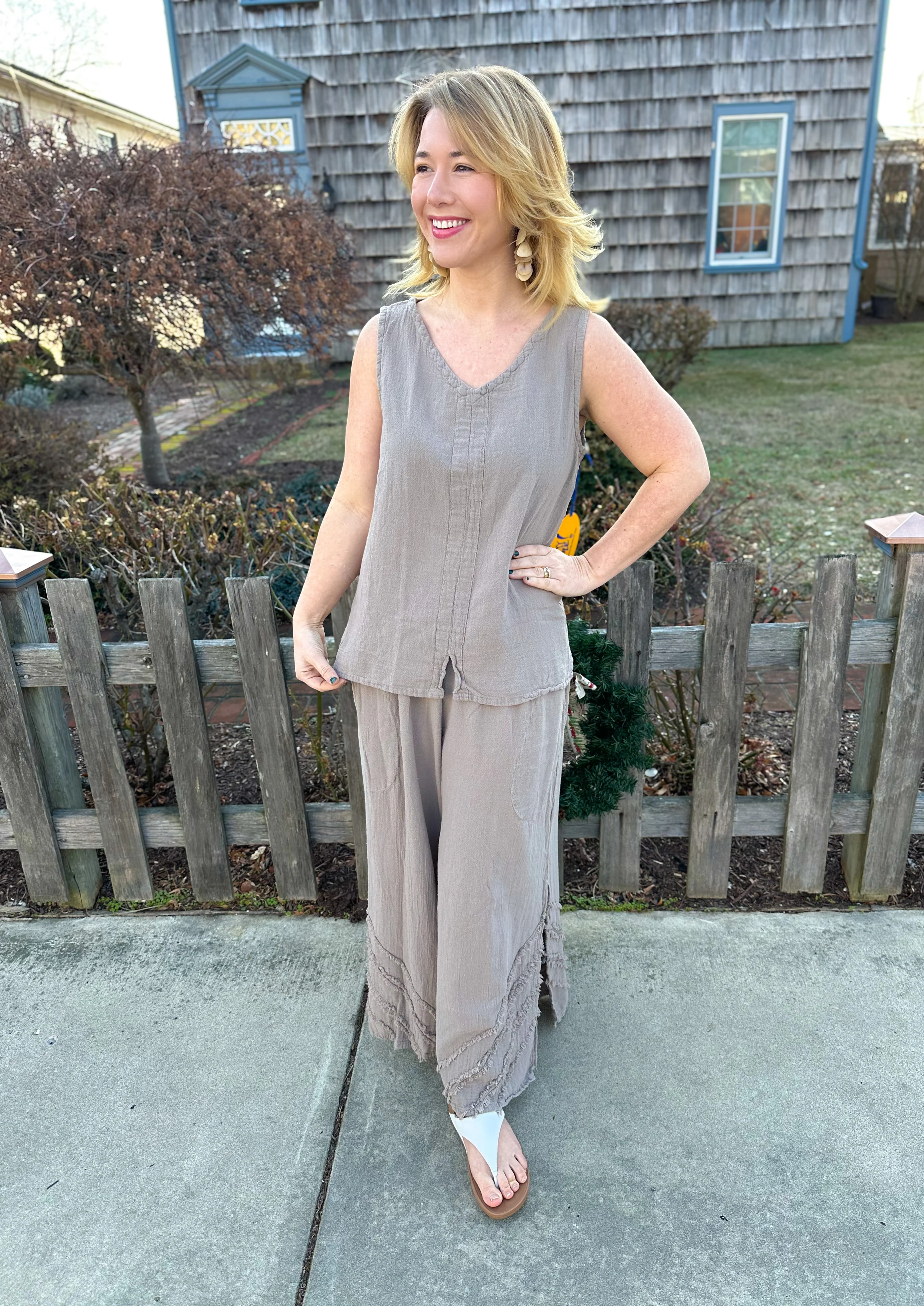 Oh My Gauze Henri Tank Taupe - Image 2