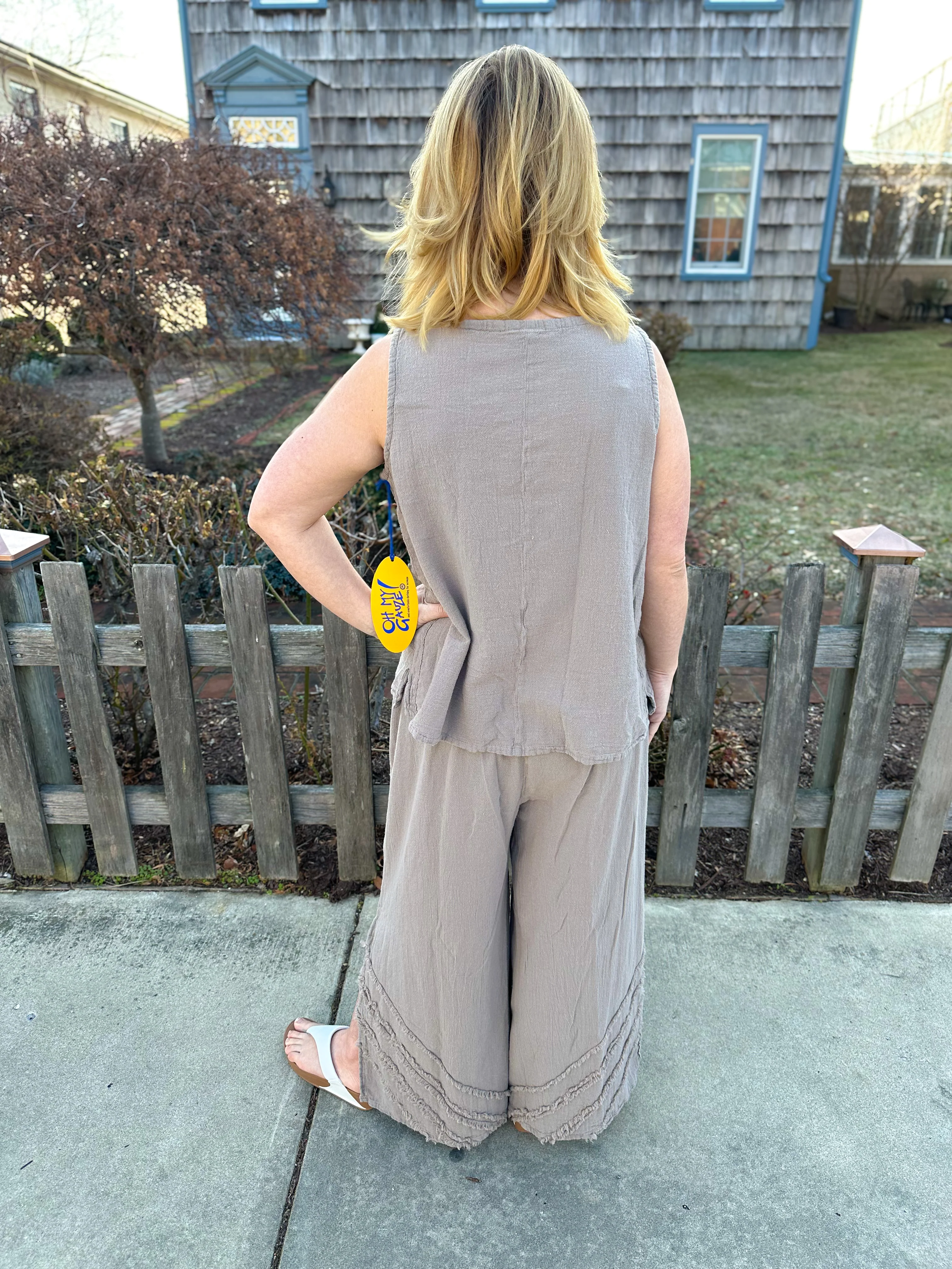 Oh My Gauze Henri Tank Taupe - Image 3