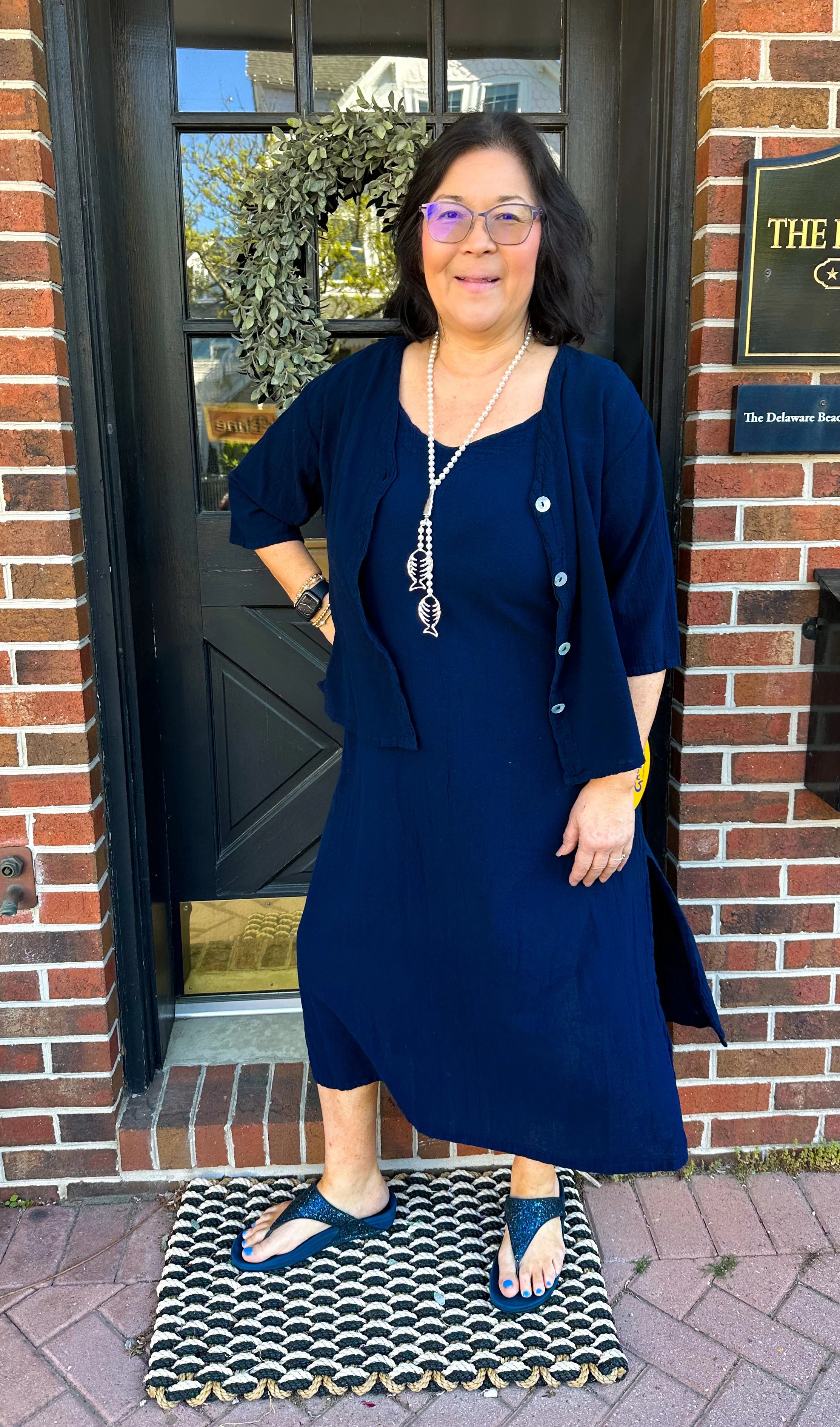Oh My Gauze Sangria Dress Sapphire