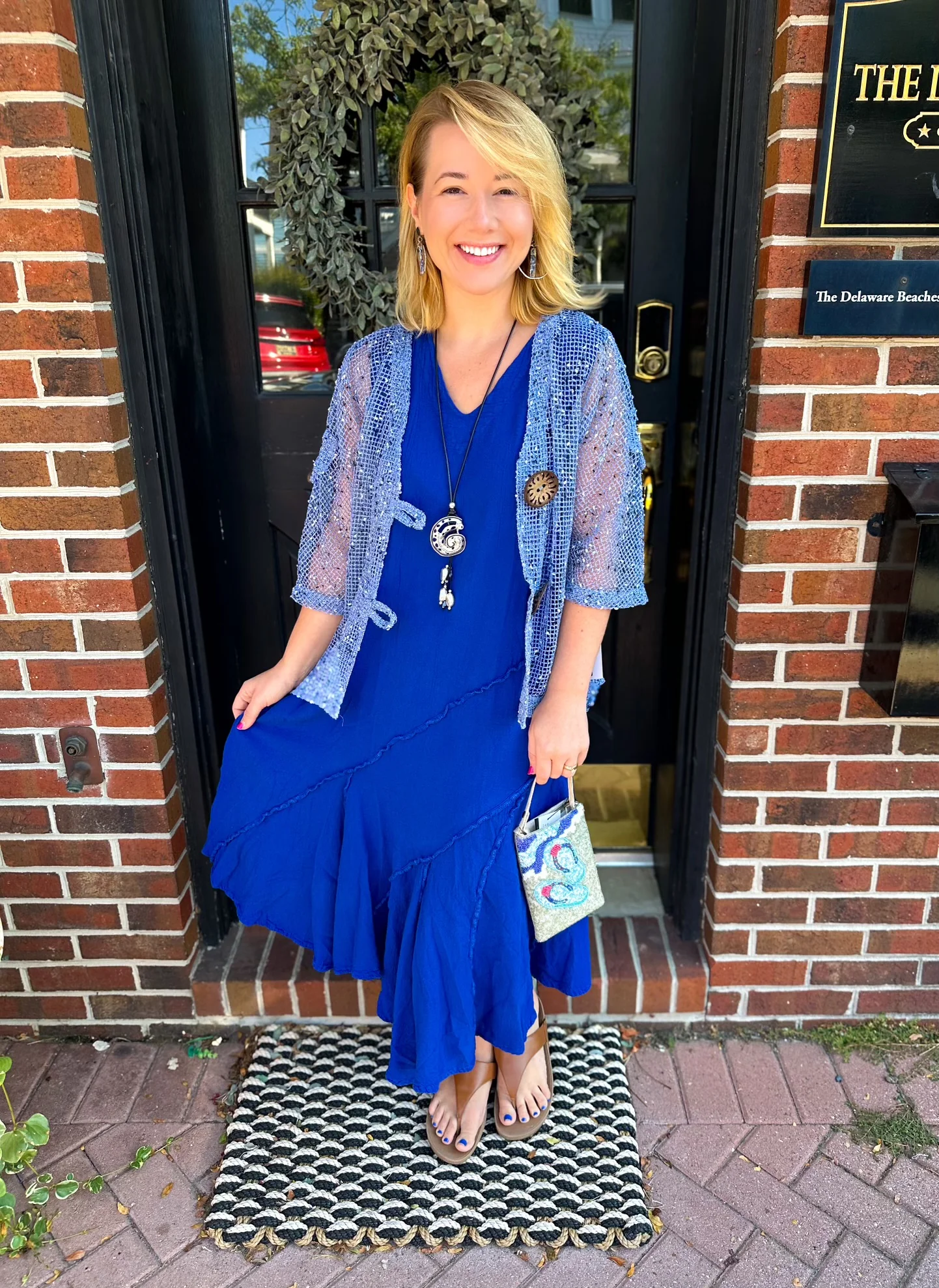 Oh My Gauze Tabasco Dress Cobalt - Image 4