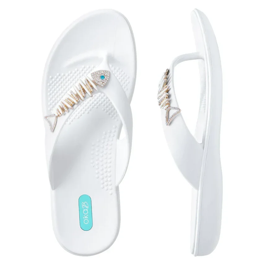 Oka B Ursula Flip Flops Salt - Image 3