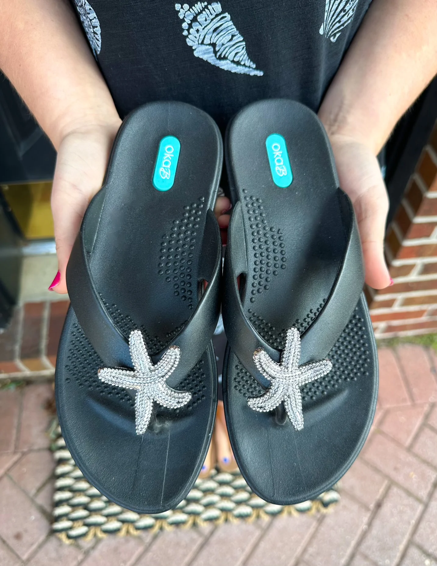 OkaB Black Starfish Sandals - Image 4