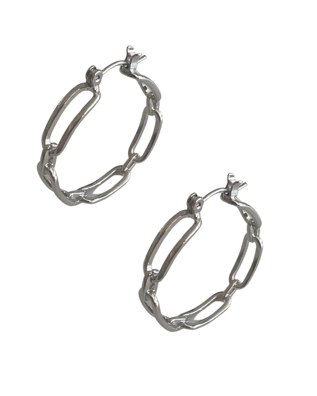 Paper Clip Hoop Earrings - Image 2