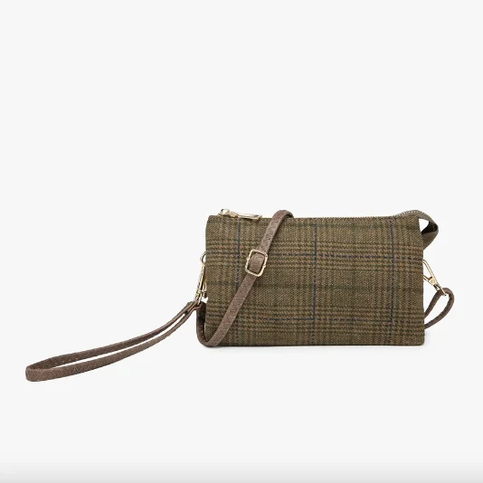 Riley Vegan Crossbody - Beige Plaid