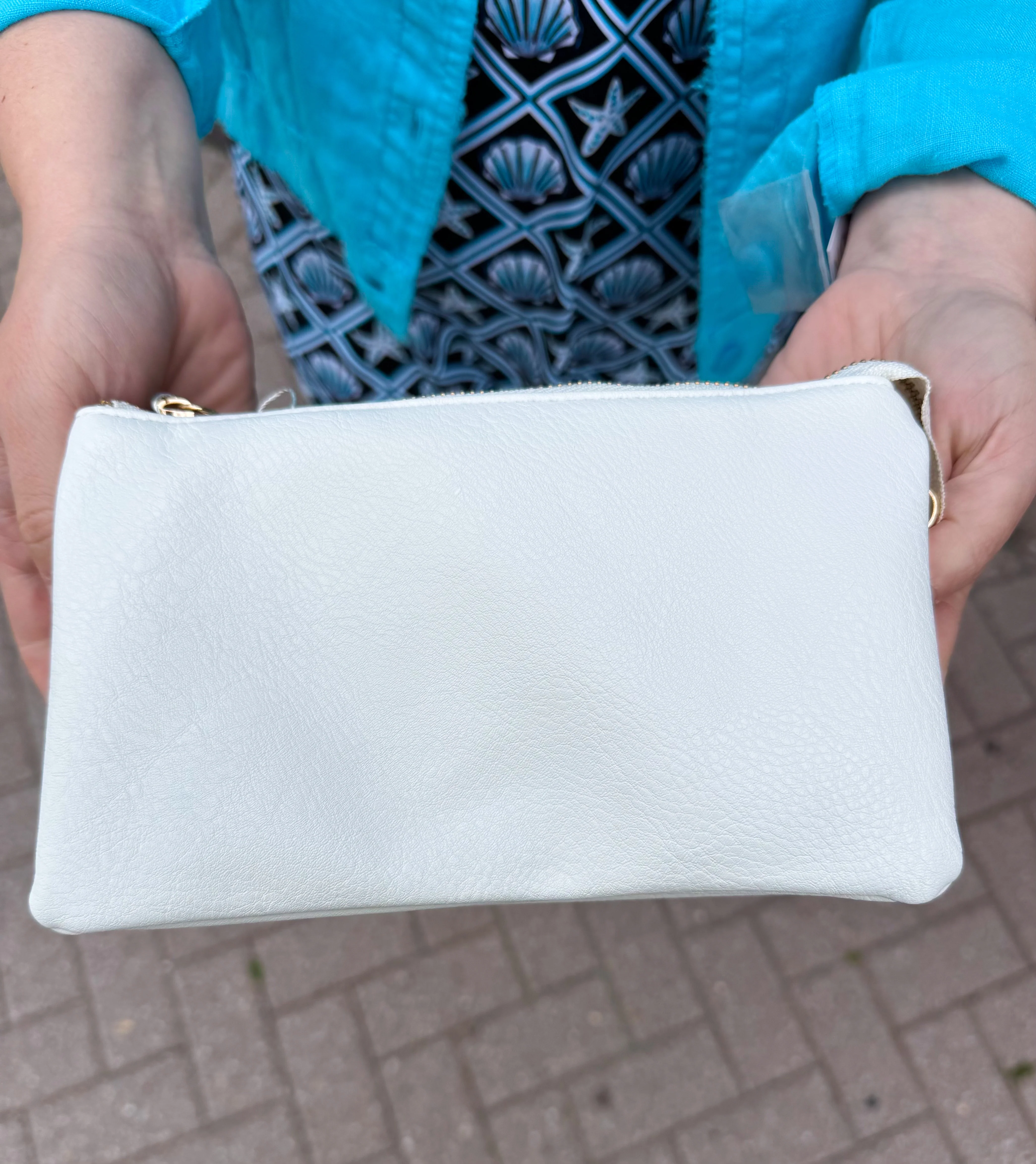 Riley Vegan Crossbody - White - Image 3