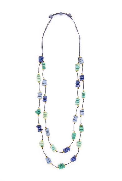 Tagua Christine Royal Blue Necklace
