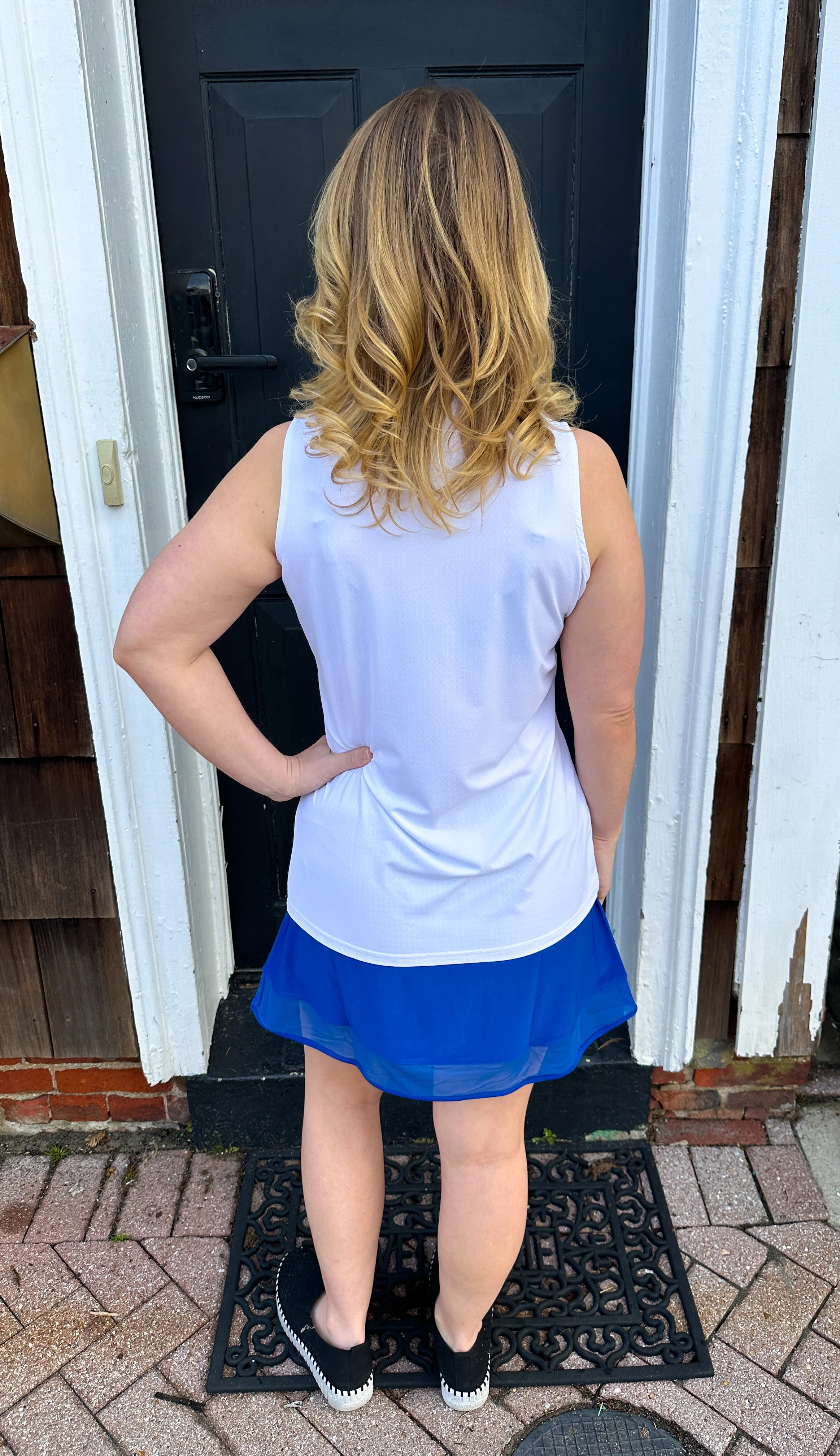Lulu B White UPF 50+ Sleeveless Zip Top - Image 4