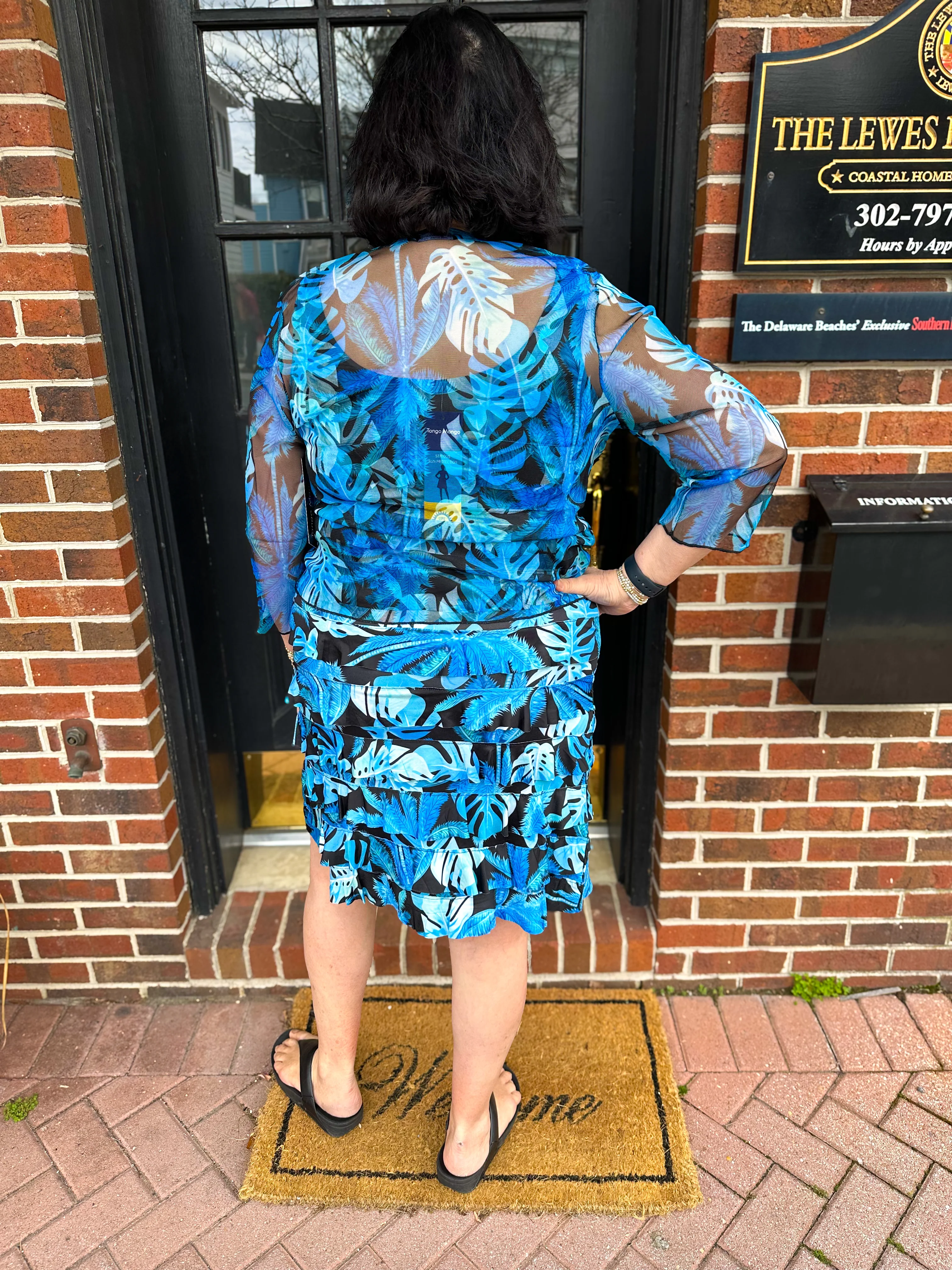 Tango Mango Sheer Mesh Blue Paradise Bolero - Image 6