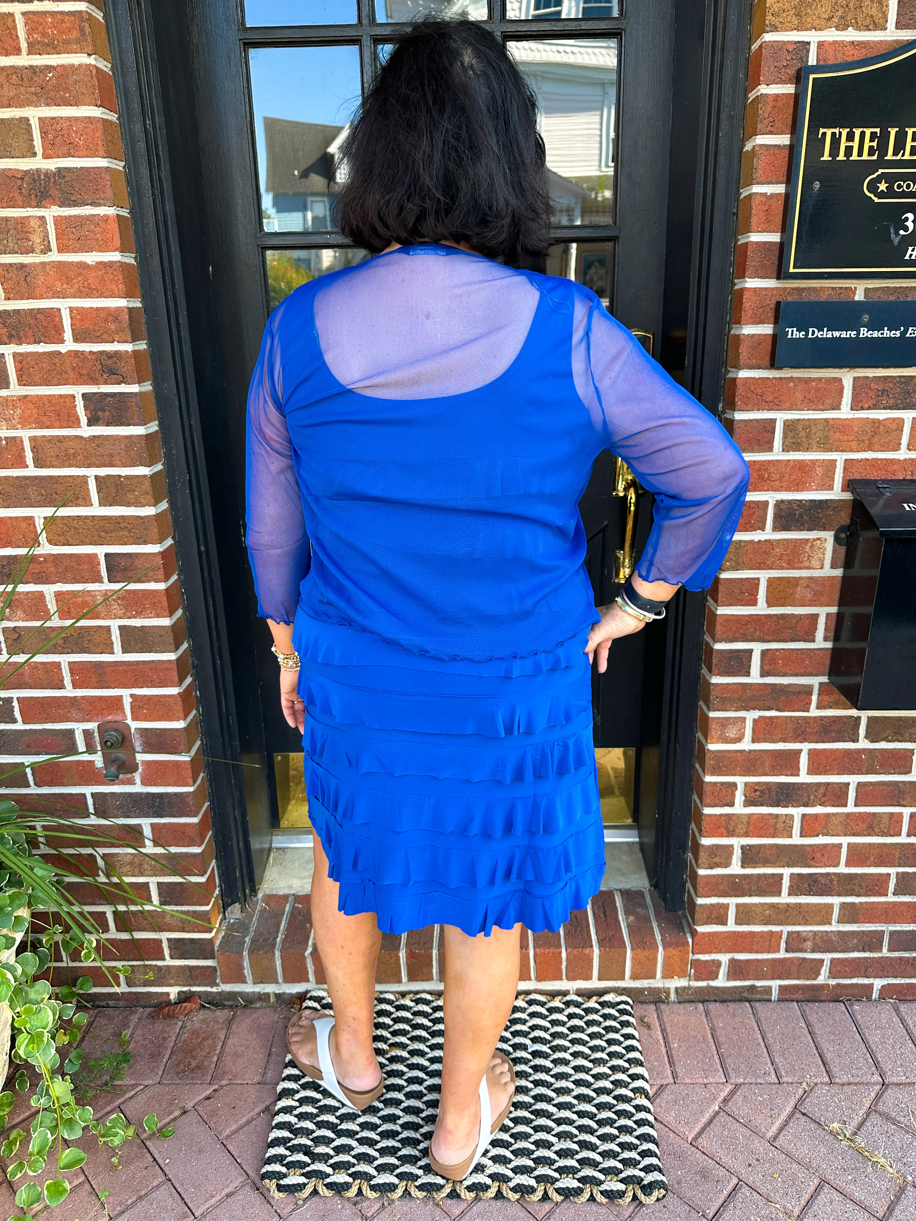 Tango Mango Sheer Mesh Royal Blue Bolero - Image 8