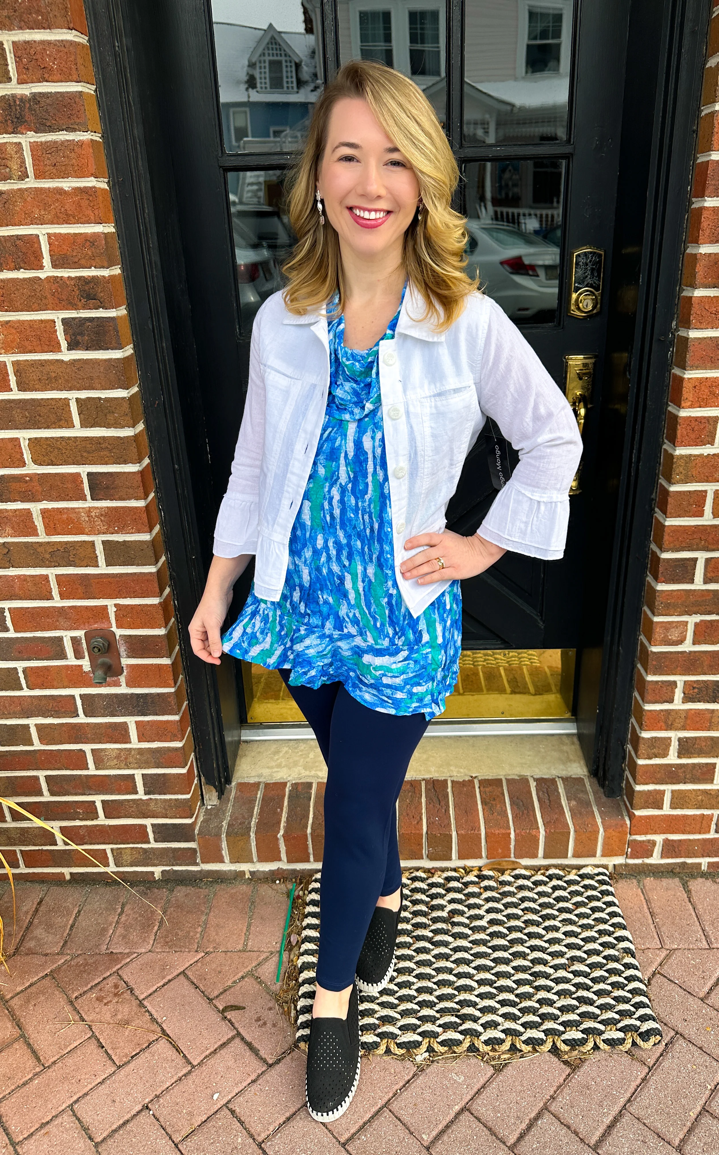 Tango Mango White Ruffle Linen Jacket - Image 26