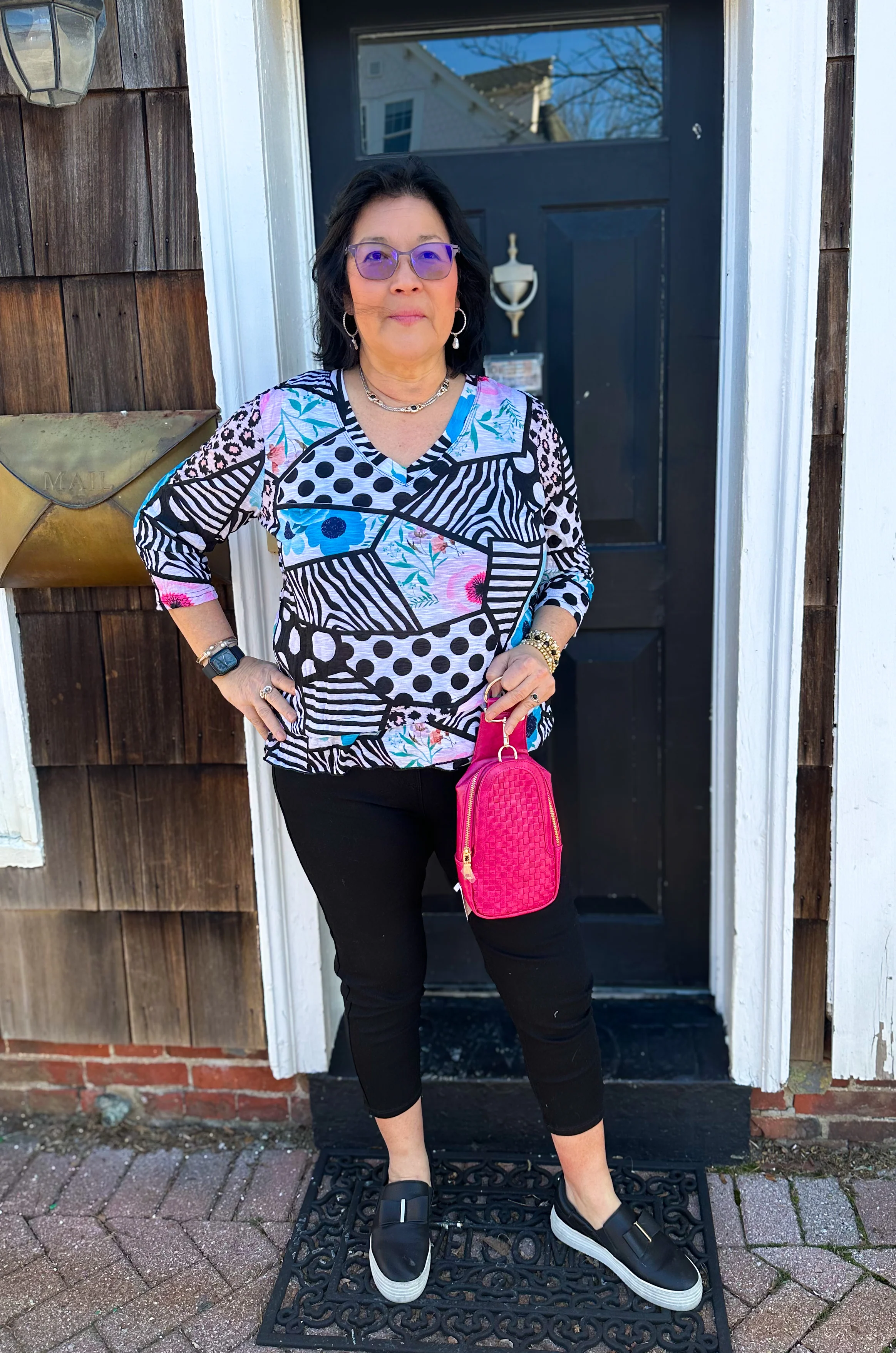Tango Mango Wild Bloom Criss Cross Tunic - Image 3